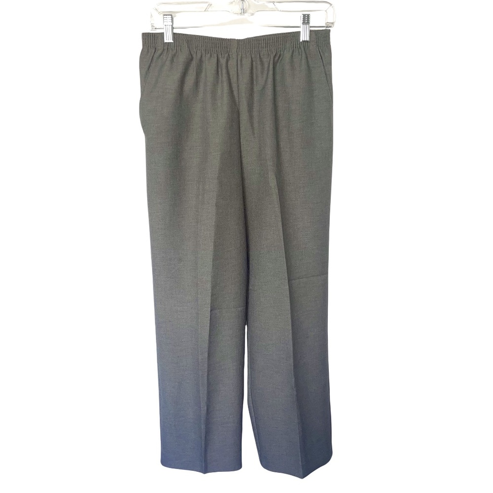 Alfred Dunner Grey Classic Straight Leg Proportioned Short Dress Pants Sz 8P NWT